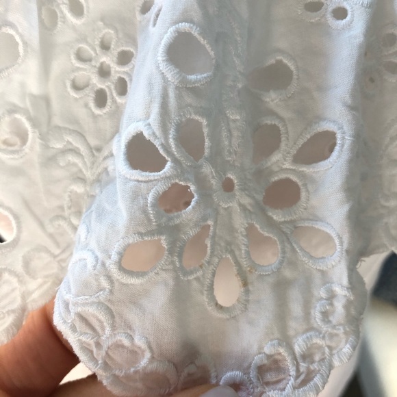 Milly White Eyelet Strapless Dress - Picture 4 of 4